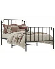 Czarne metalowe łóżko indusrialne 100x200cm - Barold w sklepie o6i2u8y4t0z.info