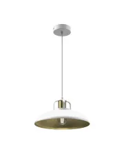 Biała lampa wisząca metalowy klosz - K483-Ramona w sklepie o6i2u8y4t0z.info