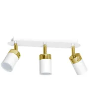 Nowoczesna biało-złota lampa sufitowa - K472-Fiorenzo w sklepie o6i2u8y4t0z.info