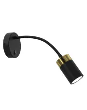 Czarno złoty metalowy kinkiet led - K477-Fiorenzo w sklepie o6i2u8y4t0z.info