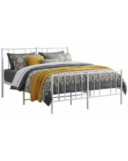 Białe metalowe łóżko w stylu loft 120x200 cm - Quzi w sklepie o6i2u8y4t0z.info