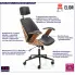 fotel obrotowy retro czarny Adler