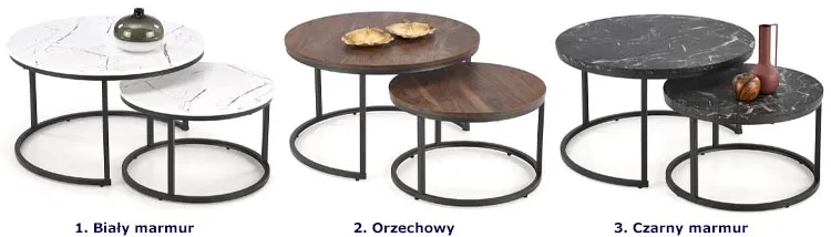 kolory stolików Zerti