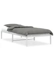Łóżko jednoosobowe biały metal 90x200 cm - Tresto w sklepie o6i2u8y4t0z.info