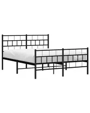 Czarna metalowa rama łóżka 140x200 - Aretuza w sklepie o6i2u8y4t0z.info