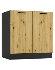 Szafka kuchenna dolna 80 cm grafit + dąb artisan - Coleo 11X w sklepie o6i2u8y4t0z.info