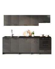 Zestaw 8 mebli do kuchni 240 cm grafit mat - Lanter 6X w sklepie o6i2u8y4t0z.info