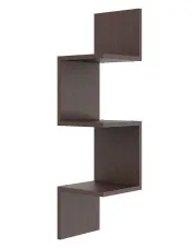 Narożna półka ścienna na książki w kolorze wenge - Flora 3X w sklepie o6i2u8y4t0z.info