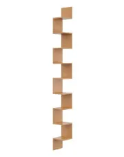 Minimalistyczna narożna półka ścienna w kolorze olchy - Flora 6X w sklepie o6i2u8y4t0z.info