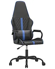 Czarno-niebieski masujący fotel gamingowy - Pagis 12X w sklepie o6i2u8y4t0z.info