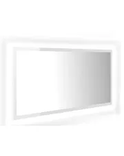 Nowoczesne białe lustro w połysku LED - Vineri 4X w sklepie o6i2u8y4t0z.info