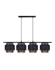 Duża lampa wisząca nad stół z 4 abażurami na listwie - A515-Gadul w sklepie o6i2u8y4t0z.info