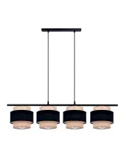 Lampa wisząca ze sznurka jutowego z 4 abażurami - A527-Eledis w sklepie o6i2u8y4t0z.info