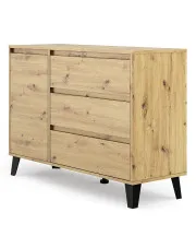 Nowoczesna komoda z szafką i szufladami dąb artisan - Bilgo 3X w sklepie o6i2u8y4t0z.info