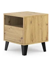 Szafka nocna na nóżkach z szufladą dąb artisan - Bilgo 7X w sklepie o6i2u8y4t0z.info