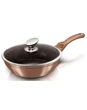 Złota patelnia ze szklaną pokrywą 28cm - Kongo 3X w sklepie o6i2u8y4t0z.info