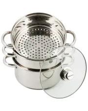 Stalowe garnki do gotowania na parze 22cm - Lenton 10X w sklepie o6i2u8y4t0z.info