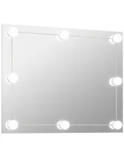Nowoczesne prostokątne lustro z oświetleniem LED 80x60 cm - Dadi 8X w sklepie o6i2u8y4t0z.info