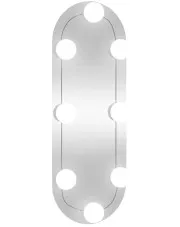 Nowoczesne owalne lustro wiszące LED 15x40 cm - Drimix 3X w sklepie o6i2u8y4t0z.info