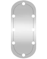 Lustro owalne z lampkami LED 60x30 cm - Drimix 9X w sklepie o6i2u8y4t0z.info