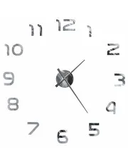 Nowoczesny srebrny zegar ścienny 100 cm - Enakia 3X w sklepie o6i2u8y4t0z.info