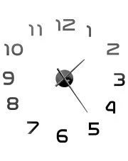 Nowoczesny wiszący czarny zegar 100 cm - Enakia 3X w sklepie o6i2u8y4t0z.info