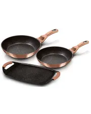 Komplet 3 złotych aluminiowych patelni - Efia 5X w sklepie o6i2u8y4t0z.info