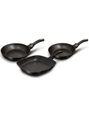 3 aluminiowe czarne patelnie z powłoką granitową - Tulami 6X w sklepie o6i2u8y4t0z.info