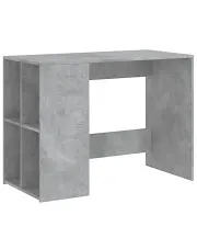 Szare biurko z regałem w kolorze beton - Jova w sklepie o6i2u8y4t0z.info