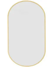 Złote lustro owalne minimalistyczne 100x50 cm - Teroso 3X w sklepie o6i2u8y4t0z.info