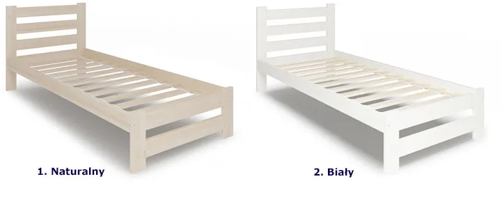 Drewniane białe łóżko 100x200 Lids 3X