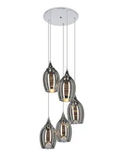 Srebrna szklana lampa wisząca - D147-Roli w sklepie o6i2u8y4t0z.info