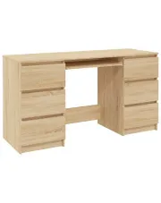Minimalistyczne biurko w kolorze dębu sonoma - Sanmi w sklepie o6i2u8y4t0z.info