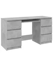 Minimalistyczne duże biurko z szufladami beton - Sanmi w sklepie o6i2u8y4t0z.info