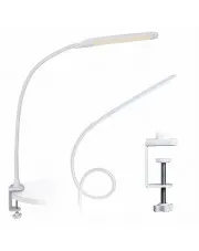 Biała lampka biurkowa LED z klipsem - M002-Vintuna w sklepie o6i2u8y4t0z.info