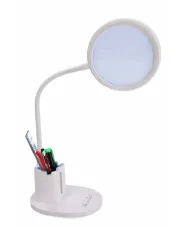 Biała lampka LED z przybornikiem - M004-Zumea w sklepie o6i2u8y4t0z.info