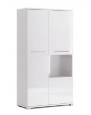 Duży regał z witryną biały połysk - Wilhelm 10X w sklepie o6i2u8y4t0z.info