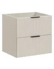 Beżowa wisząca szafka pod umywalkę 60 cm - Edar 3X w sklepie o6i2u8y4t0z.info