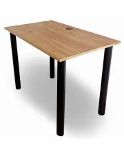 Industrialne biurko proste z regulowanymi nogami 90x60 dąb craft złoty - Roteso w sklepie o6i2u8y4t0z.info