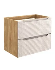Beżowa wisząca szafka łazienkowa z szufladami 70 cm - Montans 8X w sklepie o6i2u8y4t0z.info