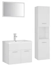 Podwieszane meble łazienkowe z umywalką 60 cm biały mat - Astron 4X w sklepie o6i2u8y4t0z.info
