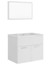 Minimalistyczny zestaw mebli do łazienki z umywalką 60 cm biały mat - Tito 4X w sklepie o6i2u8y4t0z.info