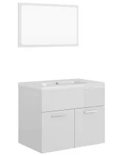 Komplet szafki z umywalką 60 cm i lustrem biały połysk - Tito 4X w sklepie o6i2u8y4t0z.info