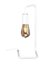 Biała industrialna lampka stołowa bez klosza - A732-Imerix w sklepie o6i2u8y4t0z.info