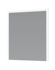 Kwadratowe wiszące lustro w białej ramie - Fisan 5X 60 cm w sklepie o6i2u8y4t0z.info