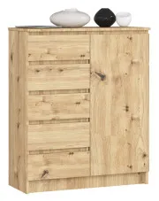 Komoda z 5 szufladami i półkami dąb artisan - Werta w sklepie o6i2u8y4t0z.info