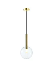 Złota lampa wisząca ze szklanym kloszem - K575-Kornel w sklepie o6i2u8y4t0z.info