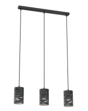 Czarna nowoczesna lampa wisząca z trzema kloszami - D147-Alpax w sklepie o6i2u8y4t0z.info