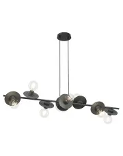 Czarna duża lampa wisząca z regulacją - D160-Sereni w sklepie o6i2u8y4t0z.info