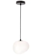 Loftowa czarna lampa wisząca z mlecznym kloszem 20 cm - D206-Bills w sklepie o6i2u8y4t0z.info